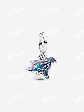 Pandora Hummingbird Double Dangle Charm